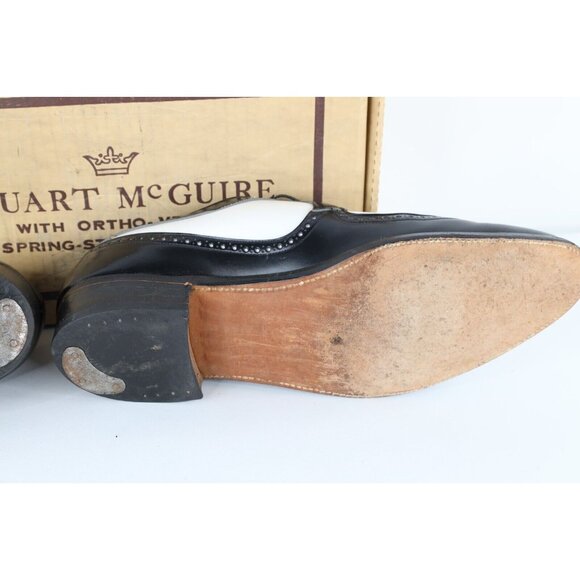 Vintage 60s Stuart McGuire Mens Size 11 Leather Oxford Wingtips Dress Shoes USA main image 5